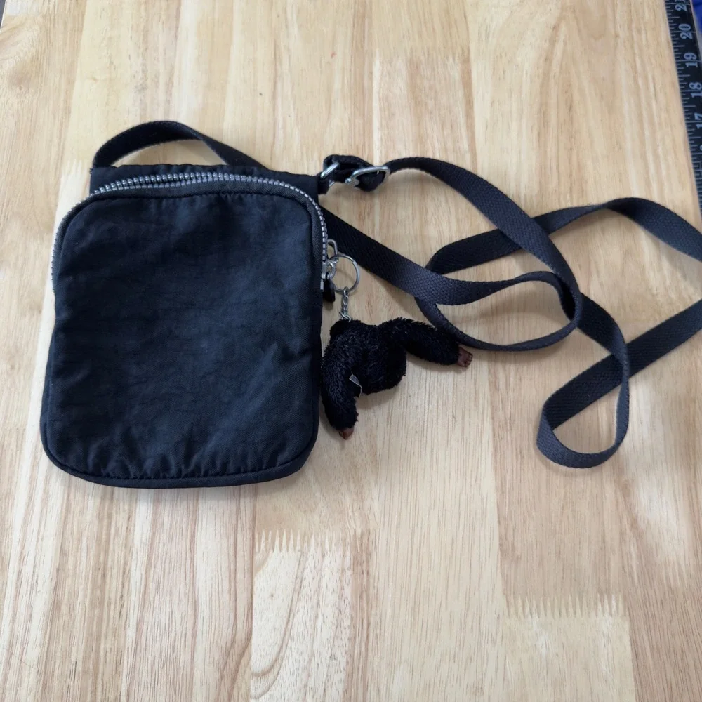 Kipling‎ Women Eldorado Crossbody Bag Small Black Monkey Keychain Messenger